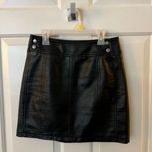 Free People Leather Skirt